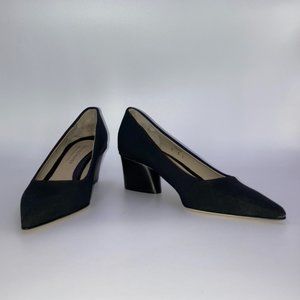 Donald J. Pliner "Gem-D" Sleek Black Crepe Elastic